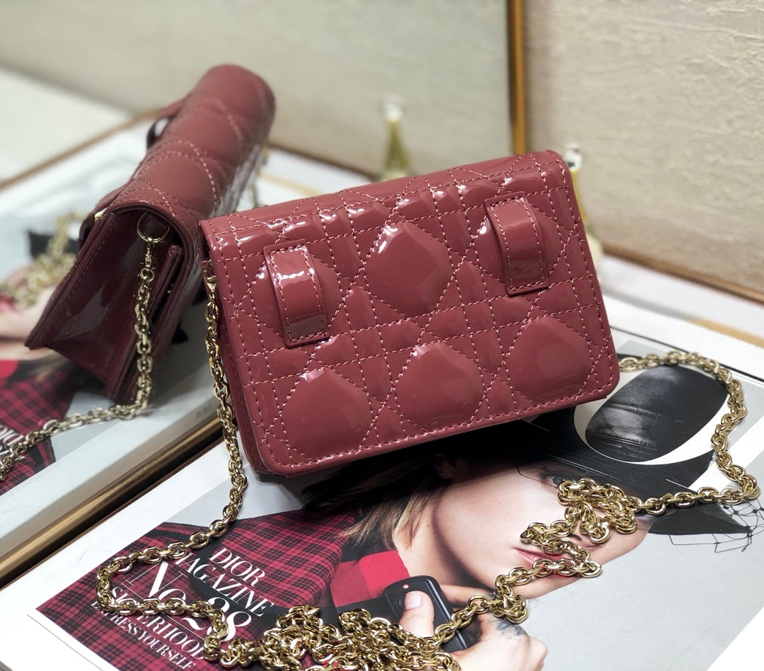 Dior Lady Dior Nano 鏈條卡包／腰包