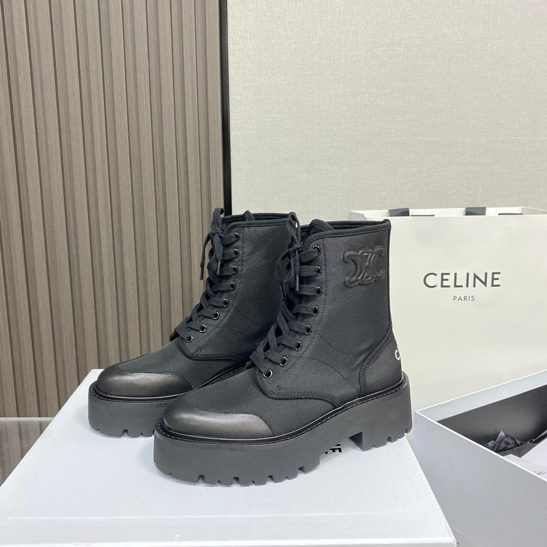 賽C家-布面厚底馬丁靴 跟高5cm（尺碼35-39，40訂製）