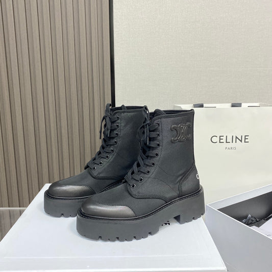 賽C家-布面厚底馬丁靴 跟高5cm(尺碼35-39,40訂製)