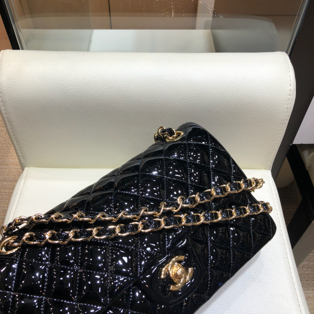 小香家-CF包 漆皮 金鍊 25cm