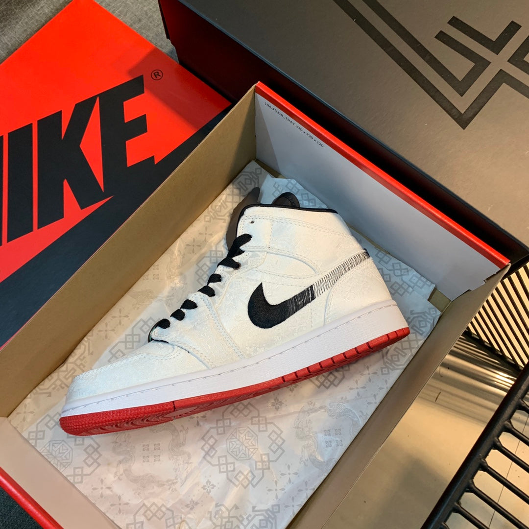 N1K-Air Jordan AJ1 高筒板鞋 休閒鞋 白色