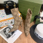 古G家-22ss秋冬 尖頭細跟襪靴 杏色 8寸