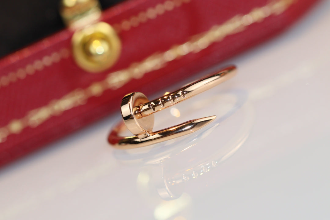 Cartier 釘子戒指-玫瑰金-無鑽