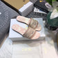 迪D家-2022早春新款 刺繡拖鞋 淡粉色
