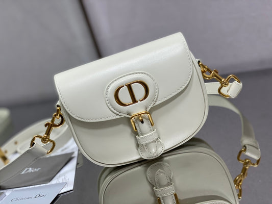 Dior Bobby-小號18cm-白色牛皮