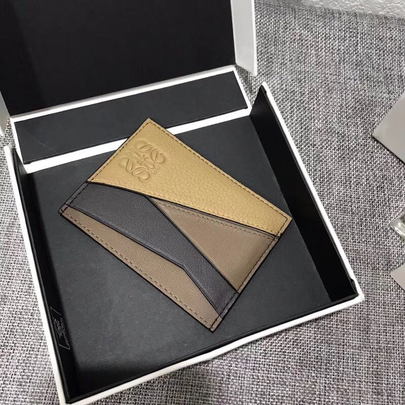 Loewe Plain Card Holder 多色拼接皮革卡包