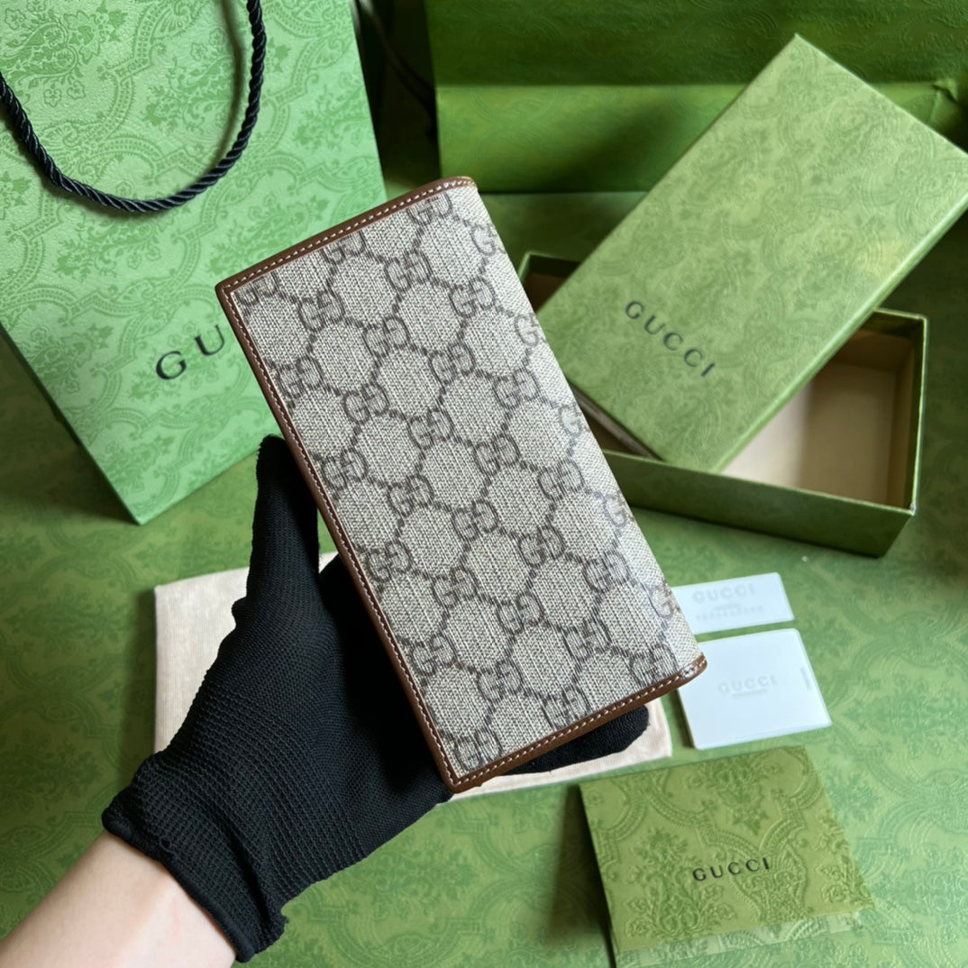 Gucci 經典老花長夾 男女同款
