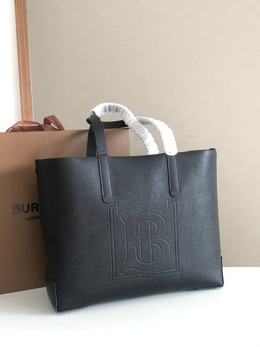 巴B家-塗層牛皮 最新托特包 黑色
