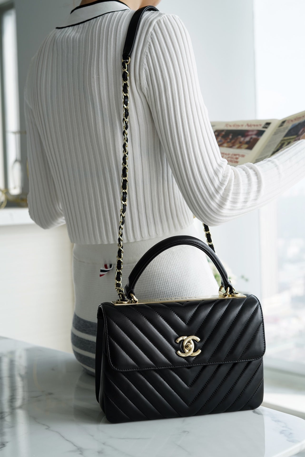 小香家-Trendy CC-V紋經典黑-25cm