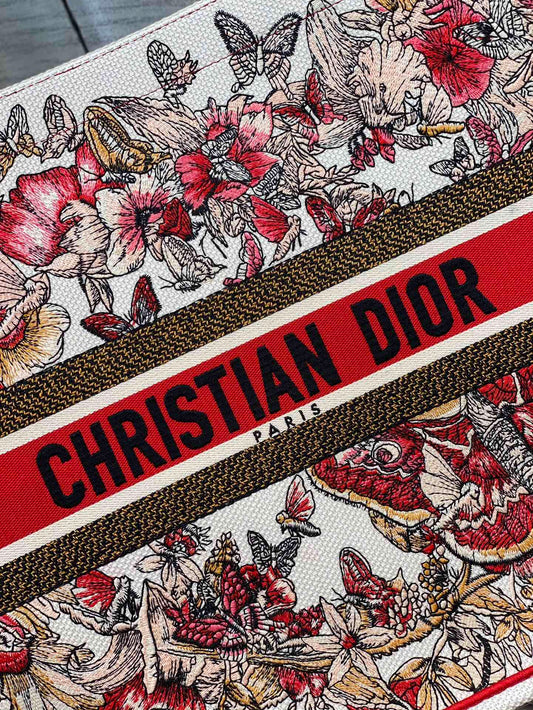 Dior Book Tote-大號41.5cm-蝶戀花刺繡