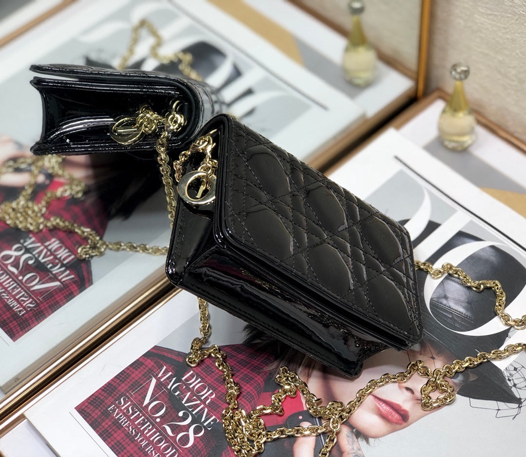 Dior Lady Dior Nano 鏈條卡包／腰包