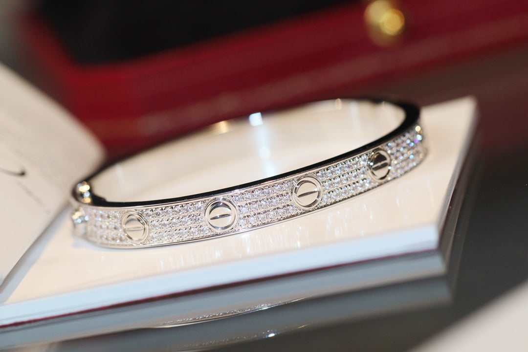 Cartier Love寬版滿天星手鐲