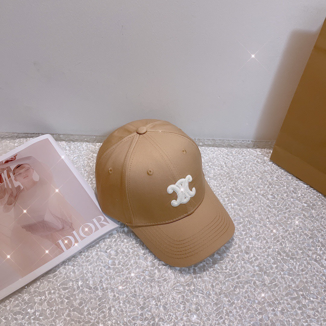 賽C家-爆款 奶茶色刺繡棒球帽