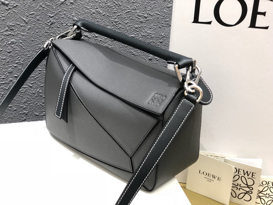 羅L威-Puzzle bag 顆粒紋 小號
