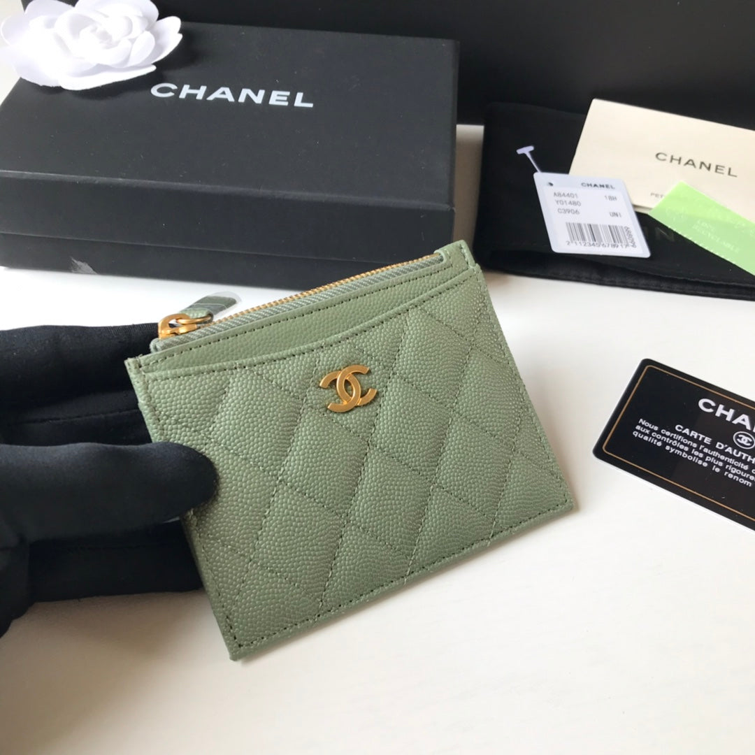 Chanel 拉鍊卡包-扁卡包