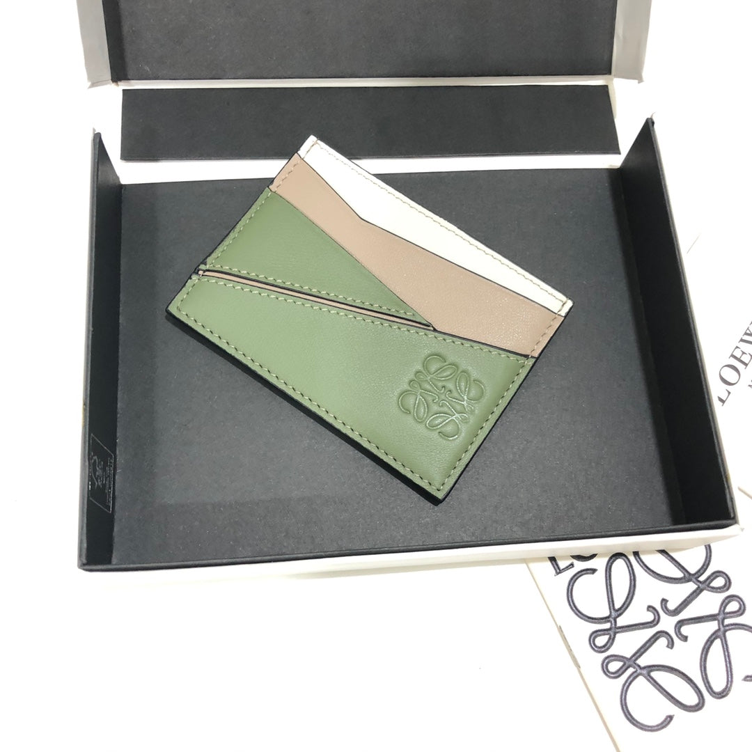 Loewe Plain Card Holder 多色拼接皮革卡包