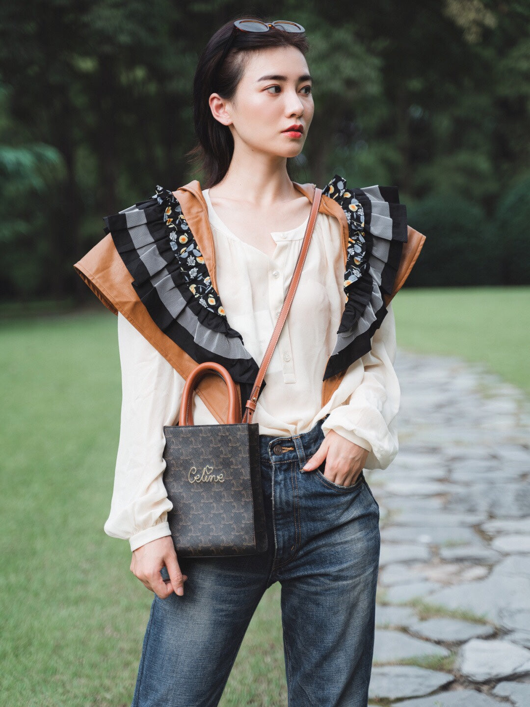 Celine CABAS mini 七夕刺繡款