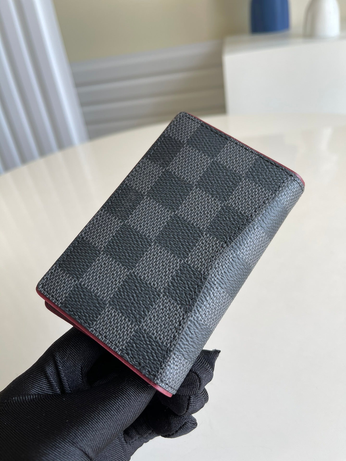 LV N63257 Damier Graphite 帆布短夾卡包 男款