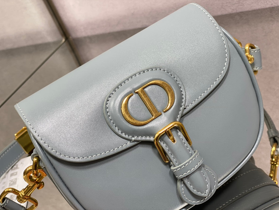 Dior Bobby-小號18cm-藍色牛皮