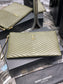 YSL 提花拼接文件手拿包-綠色金扣-36cm