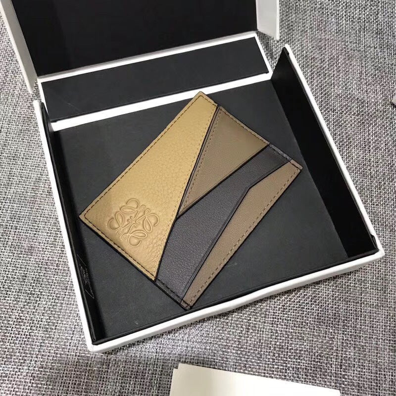 Loewe Plain Card Holder 多色拼接皮革卡包