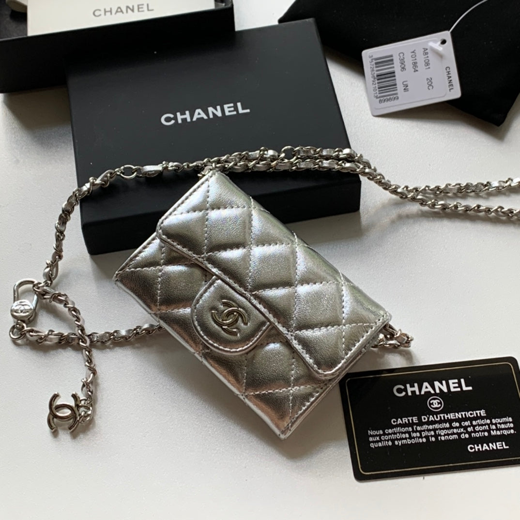 Chanel CF 鏈條零錢卡包