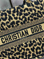Dior Book Tote-小號36.5cm-豹紋刺繡