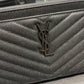 YSL 拉鍊手拿包 扁長夾 黑色黑扣