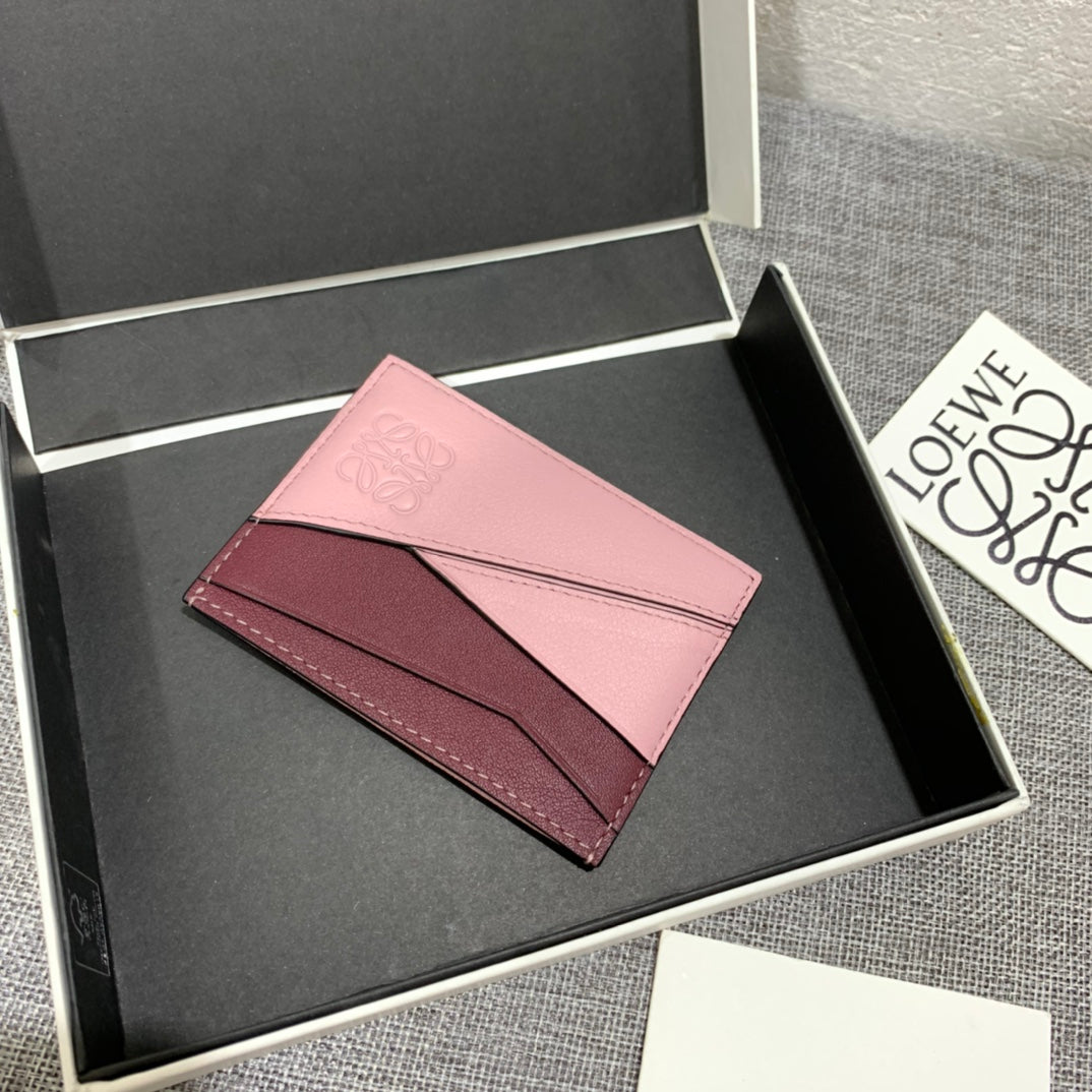 Loewe Plain Card Holder 多色拼接皮革卡包