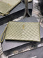 YSL_提花拼接文件手拿包-綠色金扣-30cm