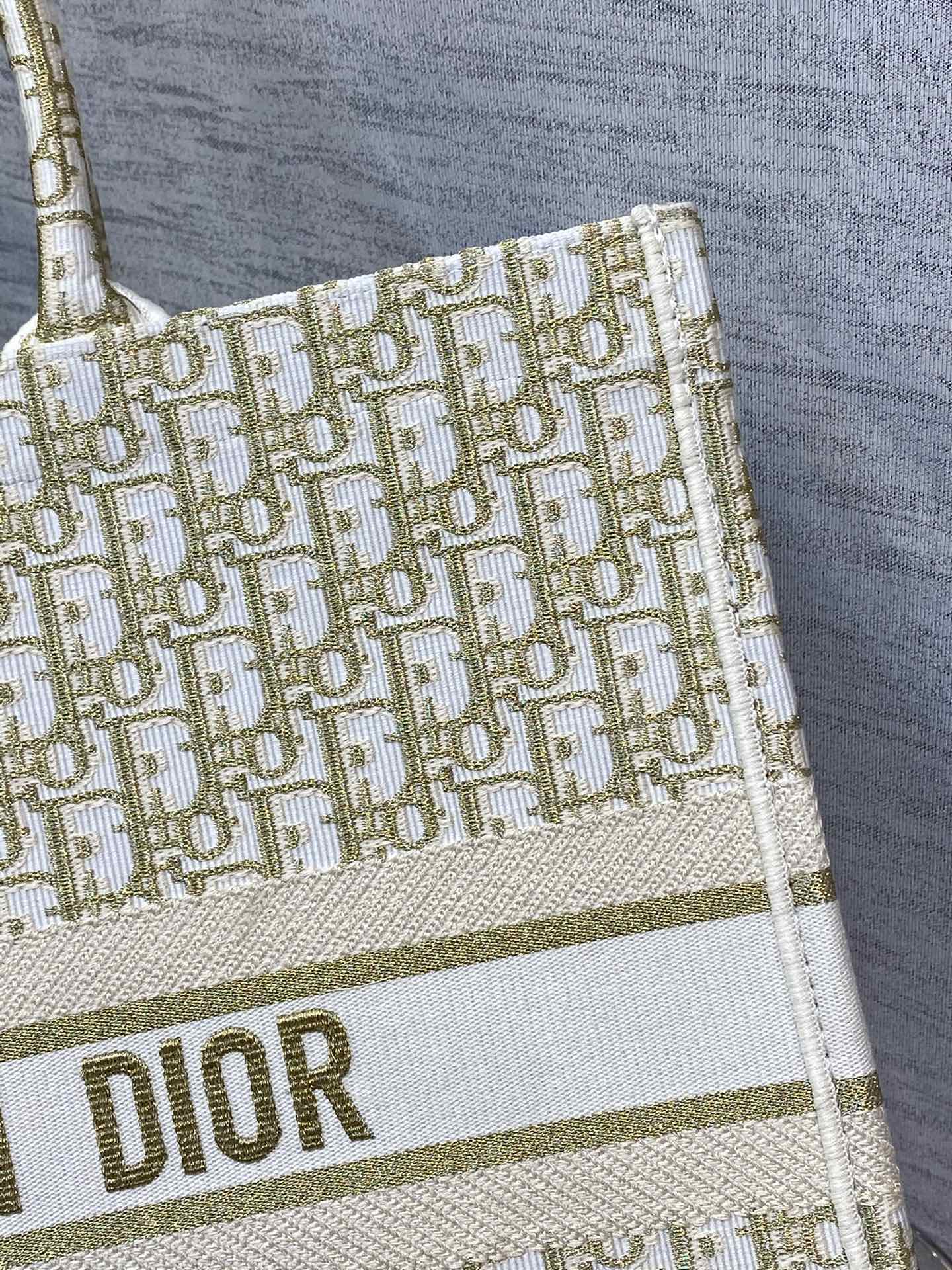 Dior Book Tote-大號41.5cm-金色老花 聖誕限定
