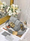 Dior 蒙田 Mini Box-平紋牛皮-金扣-17.5cm-灰色