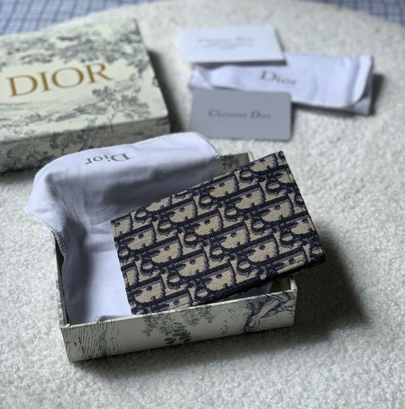 Dior 老花帆布護照夾