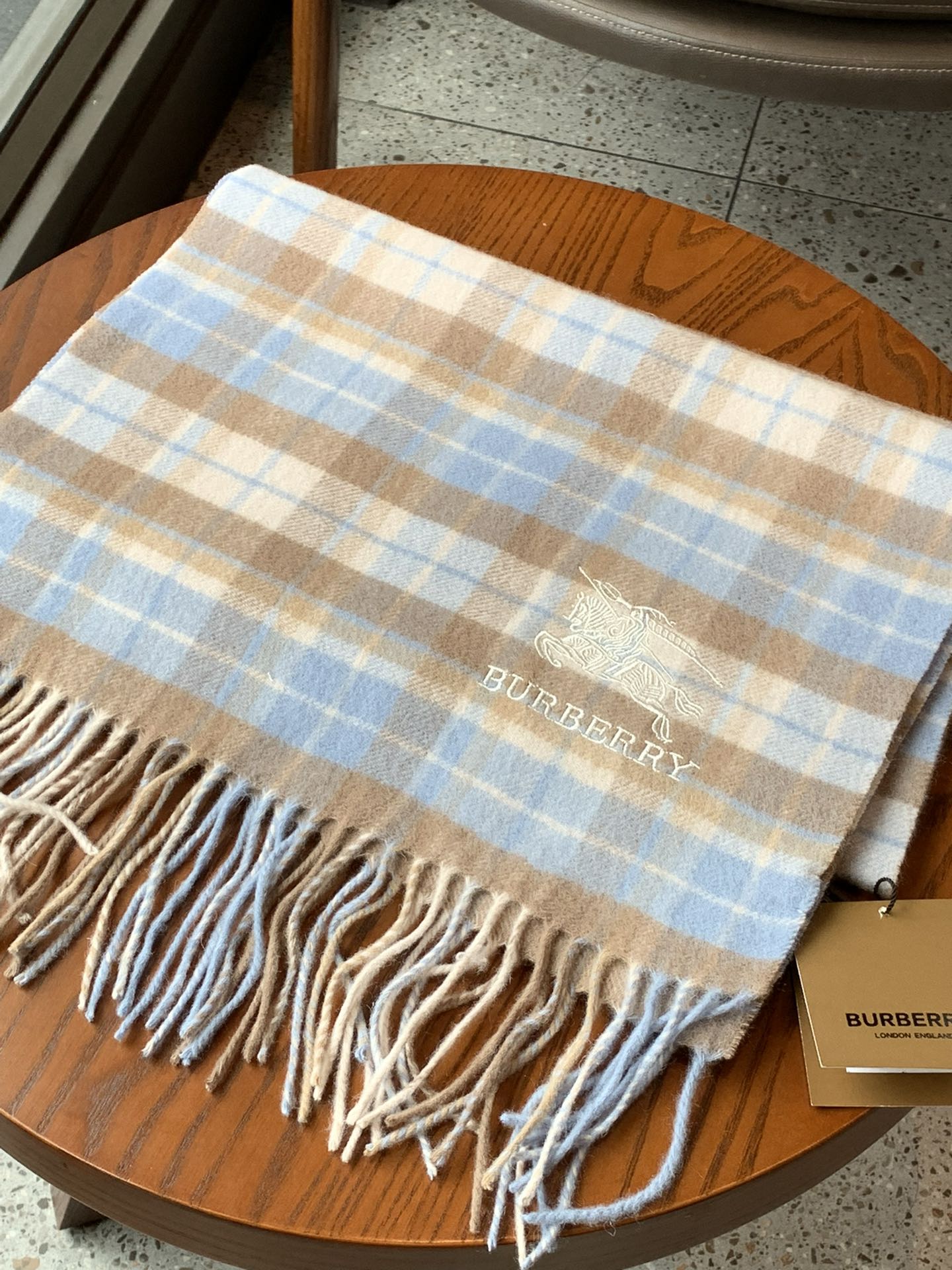 巴B家-經典羊絨格子圍巾 35*190cm