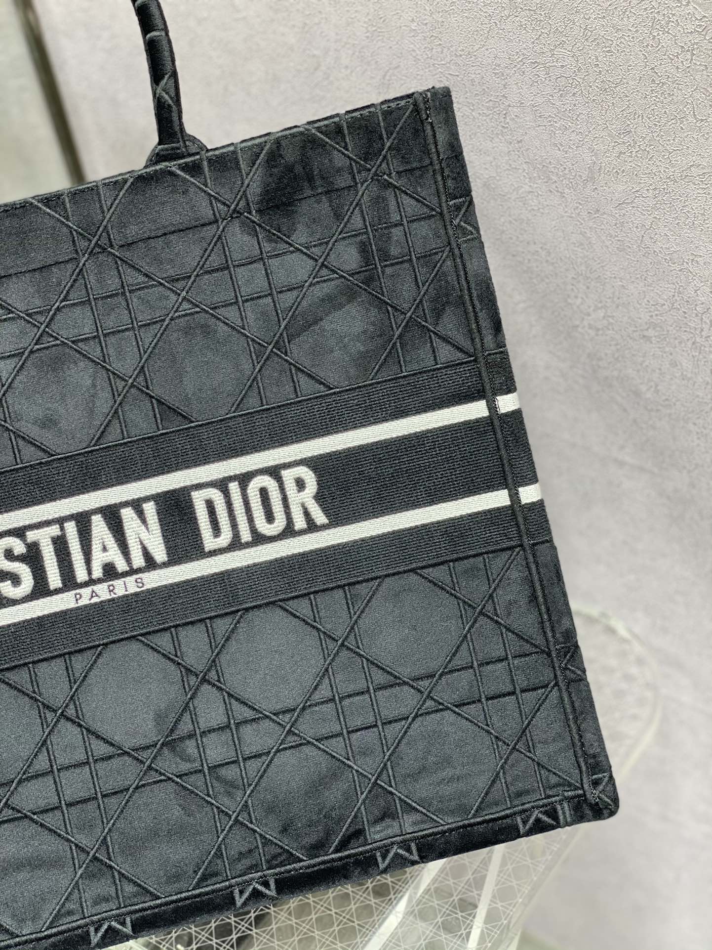 Dior Book Tote-大號41.5cm-秋冬絲絨菱格系列