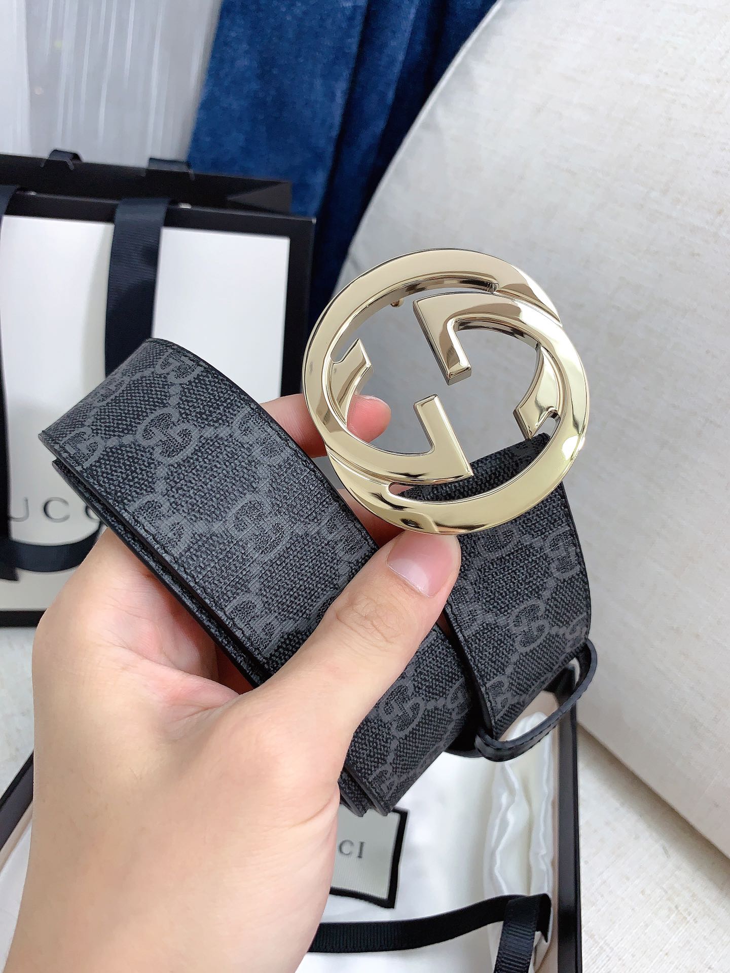 古G家-皮帶-4.0cm-男款