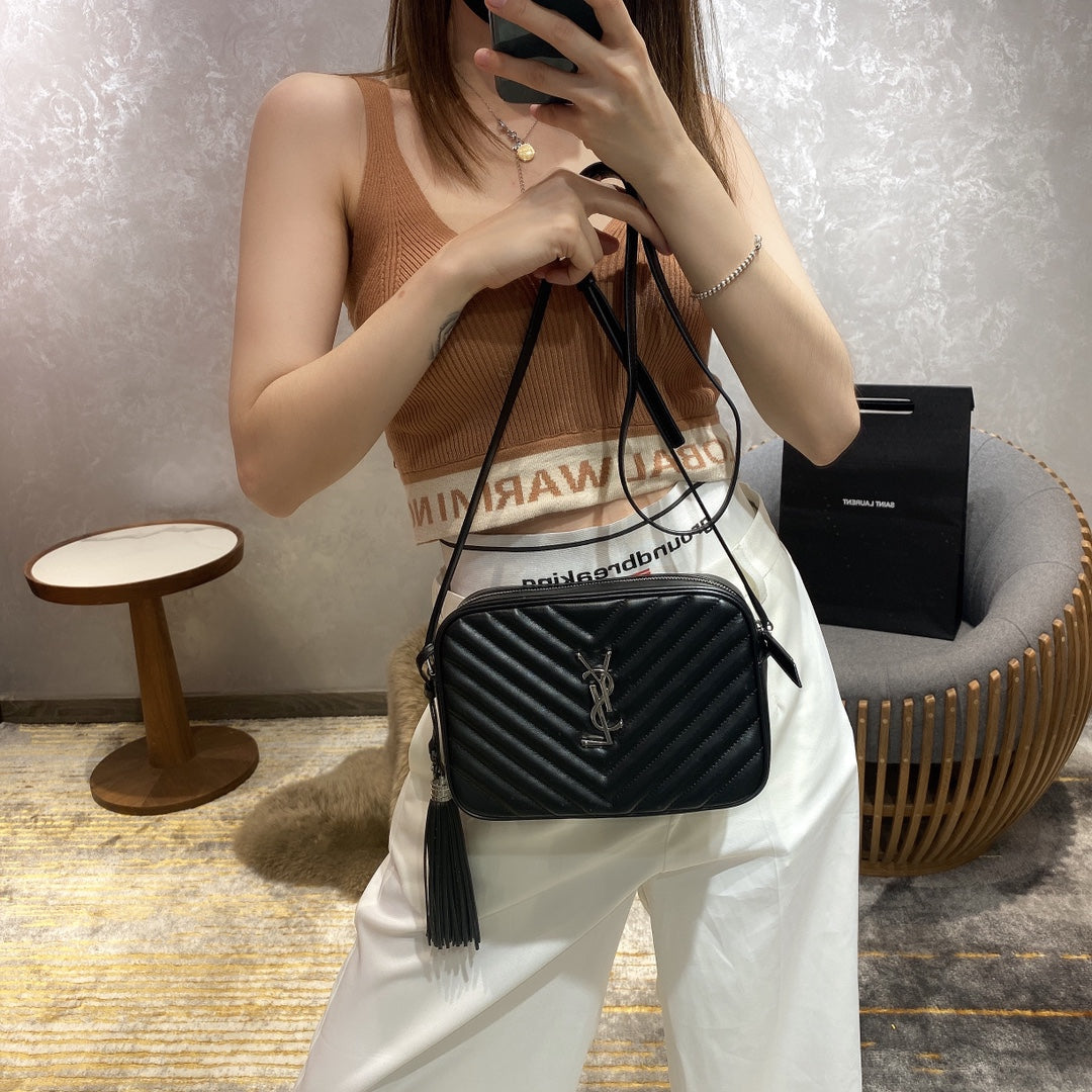 聖Y羅-Lou Bag 相機包-黑色銀扣