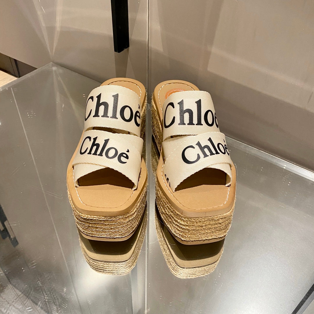 Chloe鞋-Chloe Woody Wedge Mule 厚底拖鞋