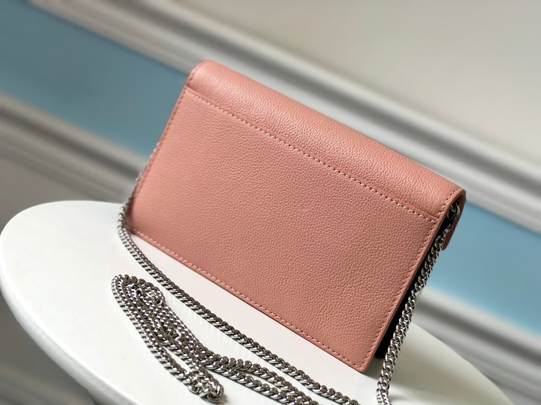 M63980 路L家-POCHETTE MYLOCKME 鏈條包 粉色