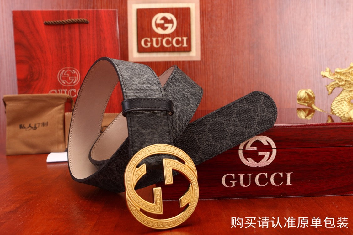 古G家-皮帶-3.8cm-男款