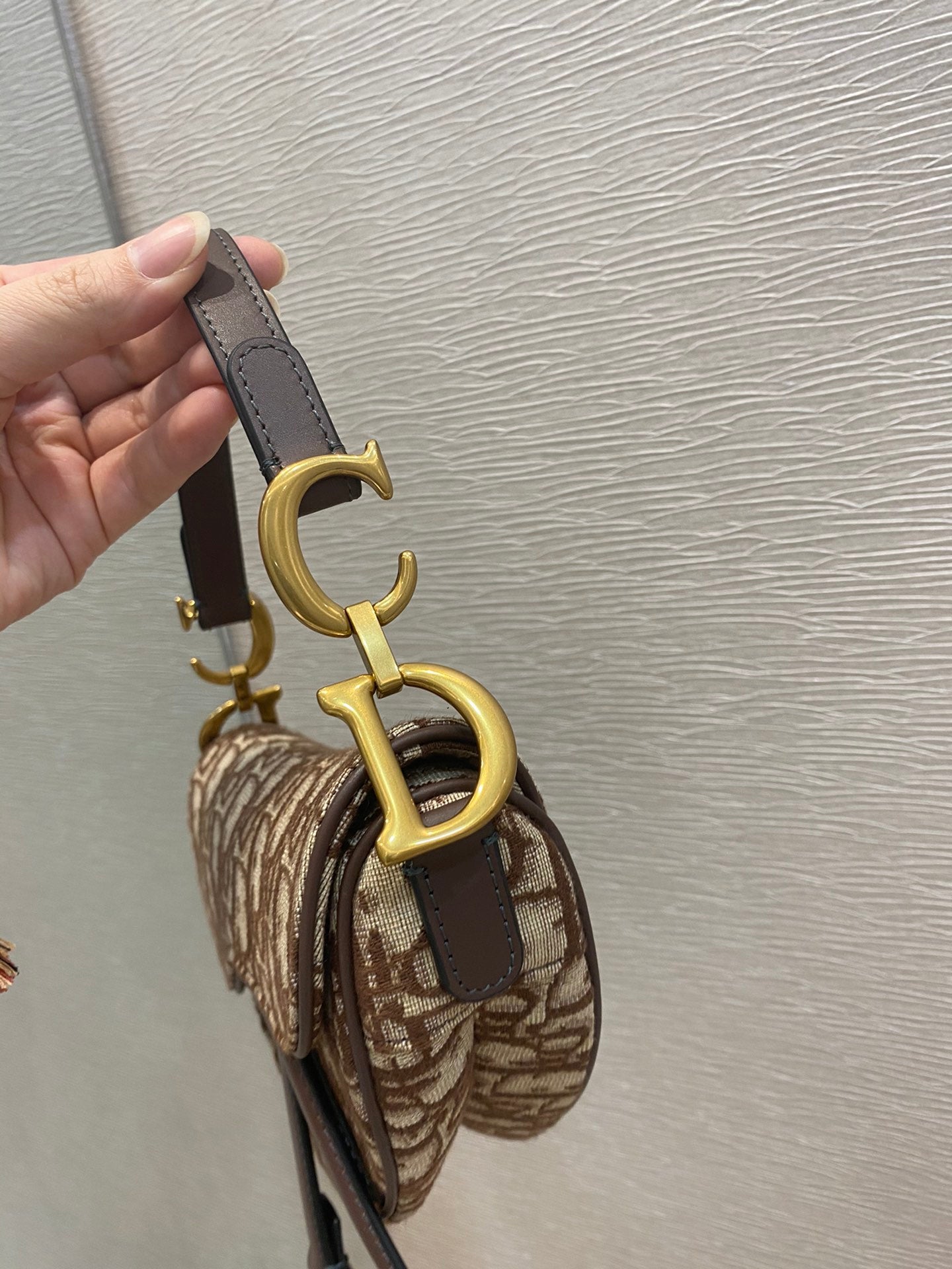 Dior Saddle 馬鞍包-小號咖啡棕色-19.5cm