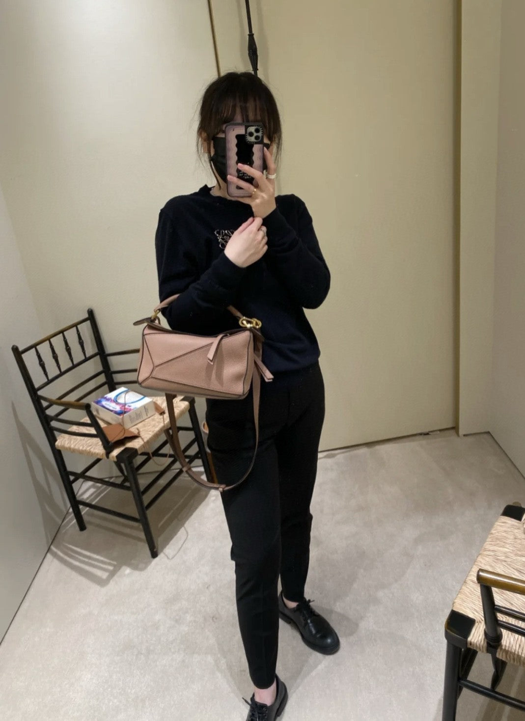 羅L威-Puzzle bag 豆沙粉集合圖
