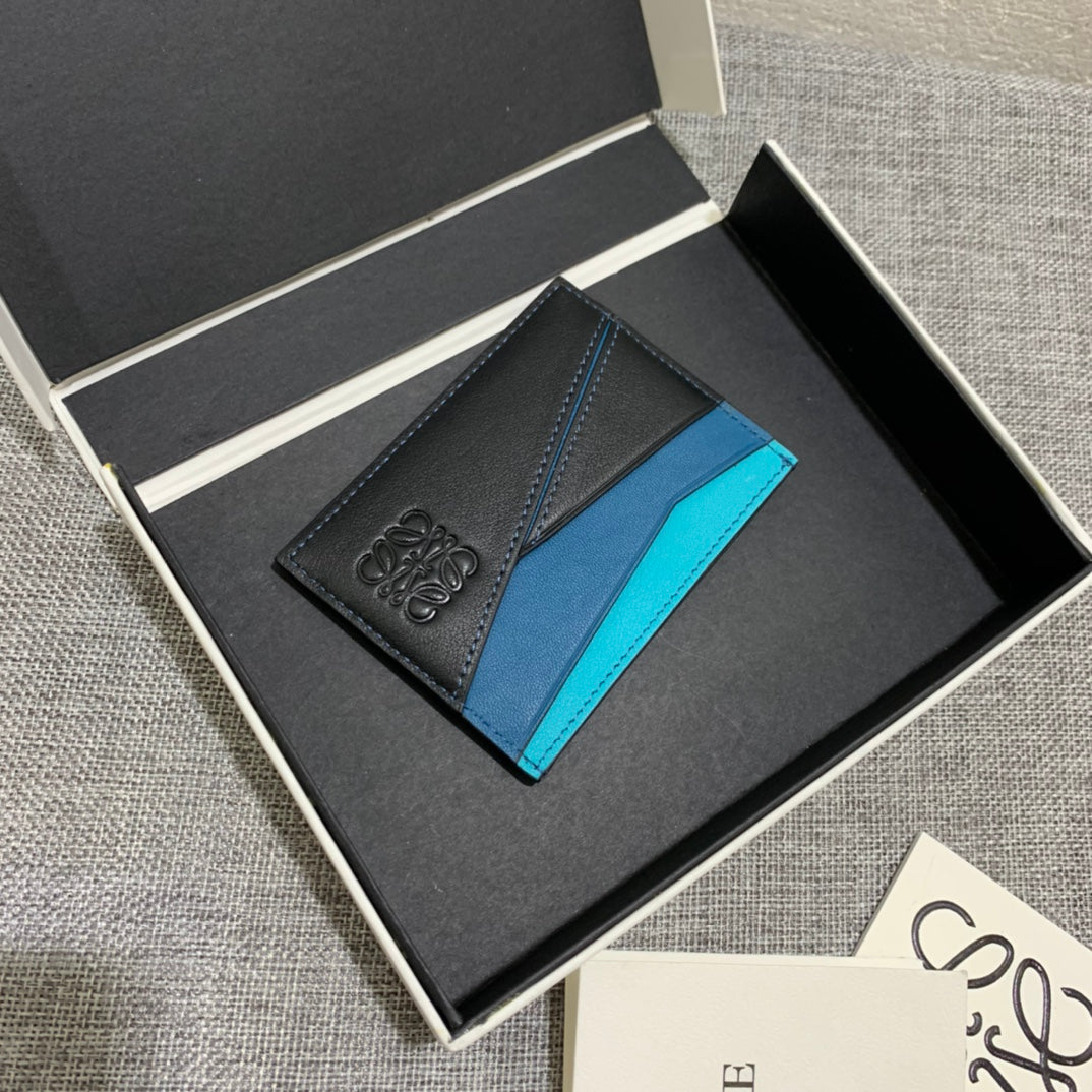 Loewe Plain Card Holder 多色拼接皮革卡包