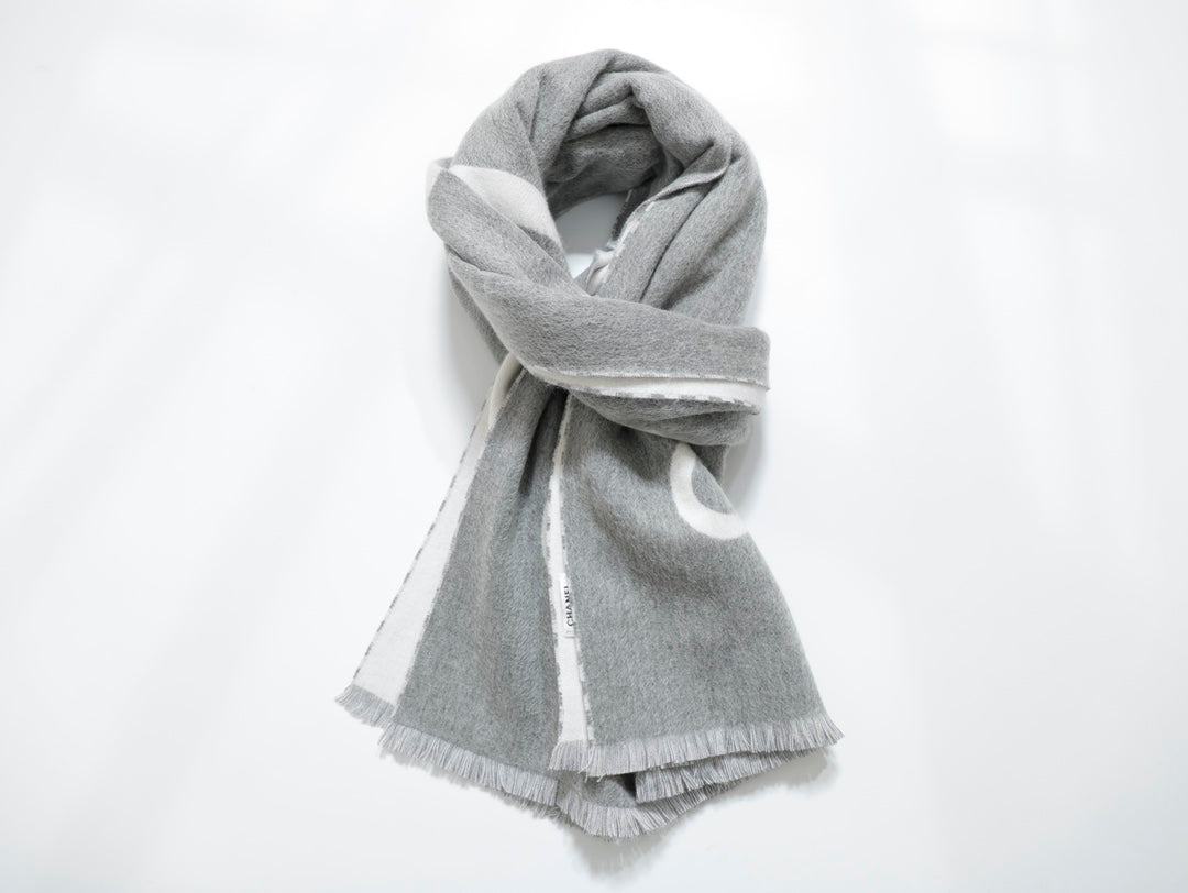 小香家-經典LOGO標誌圍巾 70*200cm-羊絨＋羊毛