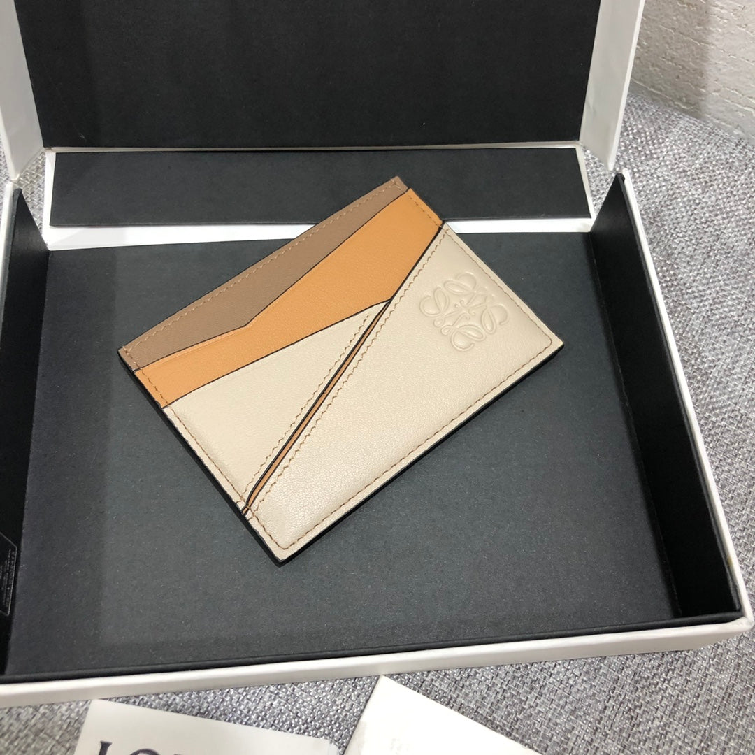 Loewe Plain Card Holder 多色拼接皮革卡包