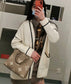 M45779 路L家-Onthego Tote 包 小號 大象灰奶白色 上身照