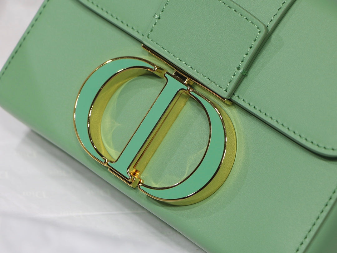 Dior 蒙田 Mini Box 珐瑯扣-17.5cm-薄荷綠