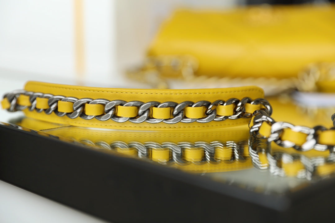 Chanel 19Bag-小號黃色