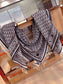 迪D家-頂級原料-老花方形圍巾披肩140*140cm 57%山羊絨＋53%羊毛