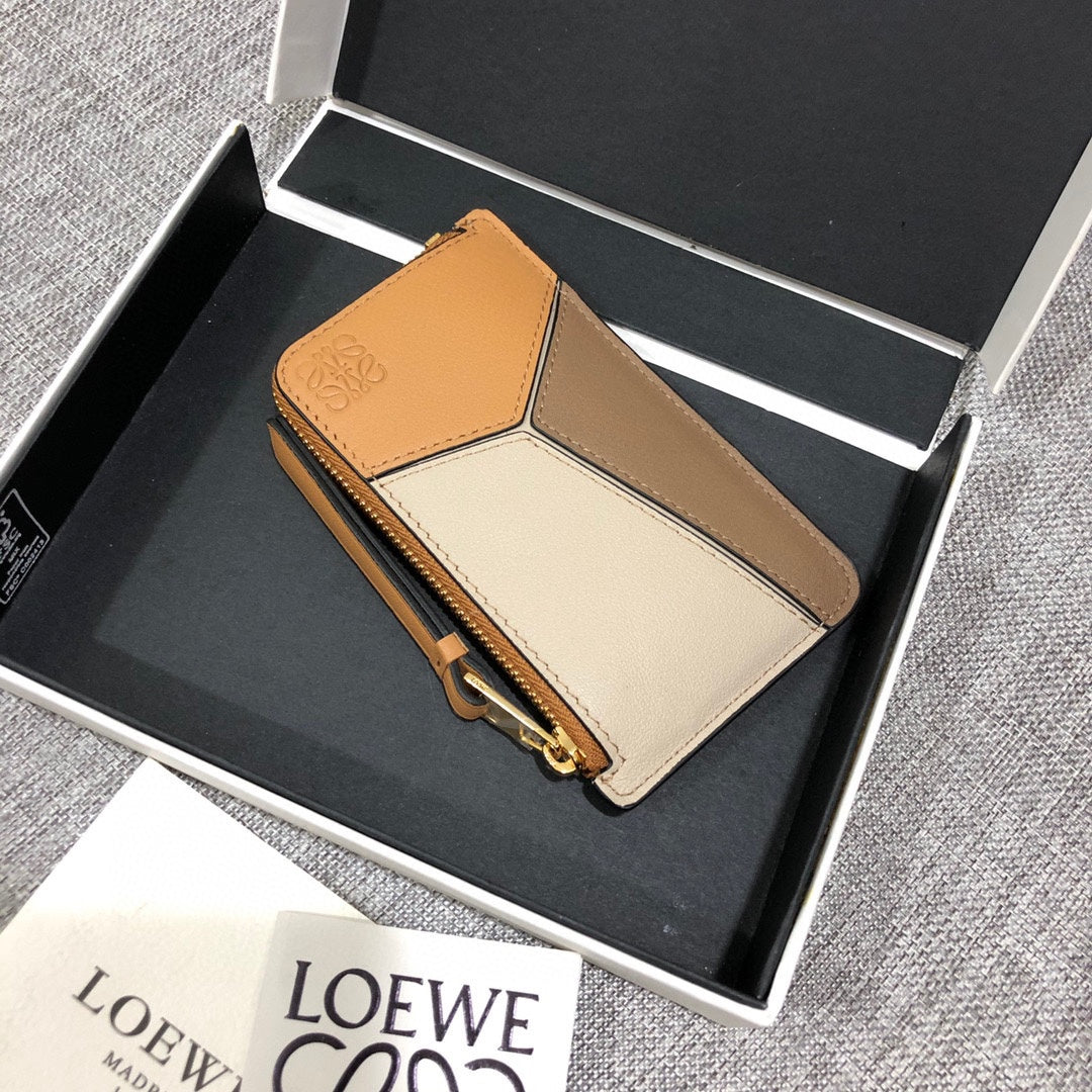 Loewe 拉鍊拼接卡包